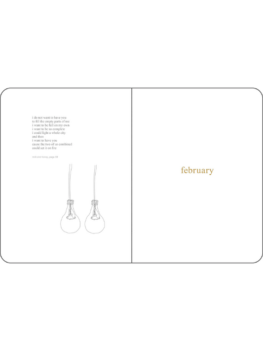 Milk and Honey 12-Month 2024 Monthly/Weekly Agenda Calendar