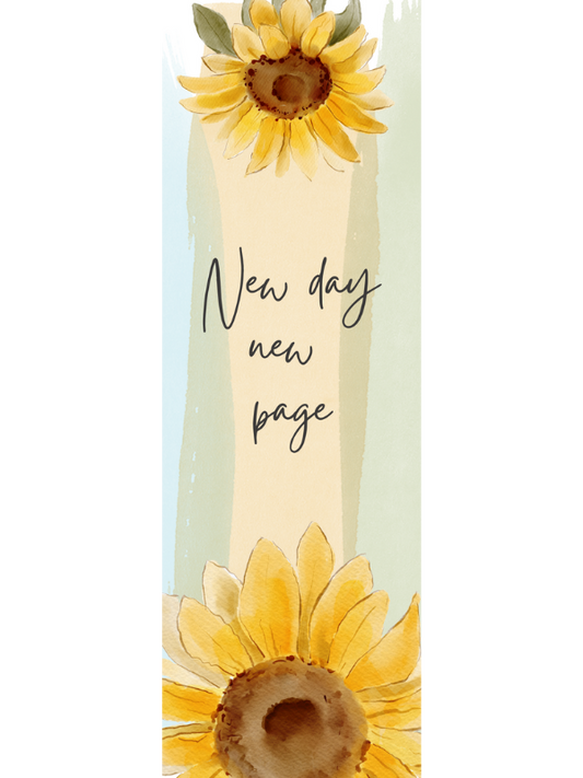 Sunflower New Page, New Chapter Bookmark