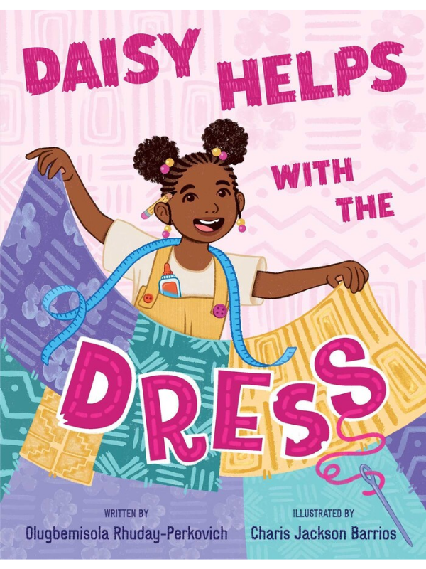 daisy helps with the dress