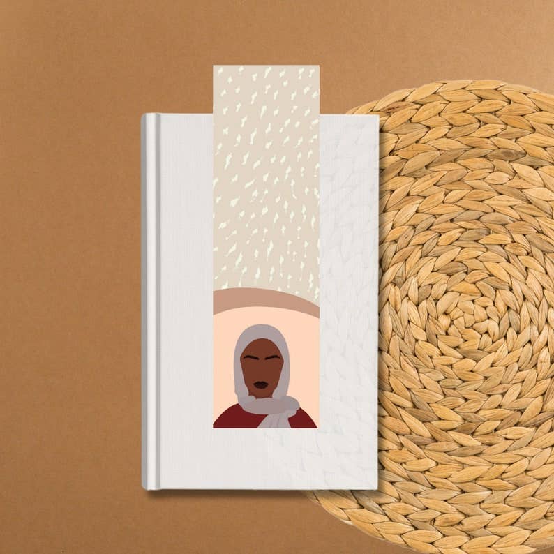 Laminated Abstract Muslim Woman Bookmark